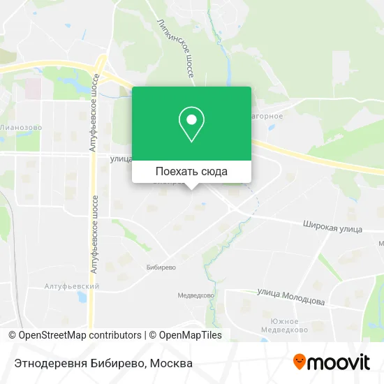 Карта Этнодеревня Бибирево