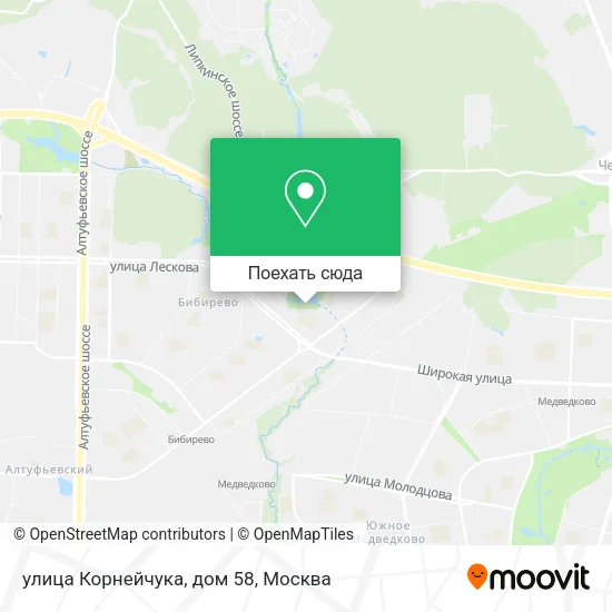 Карта улица Корнейчука, дом 58