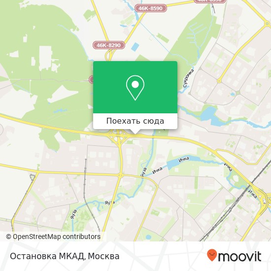 Карта Остановка МКАД