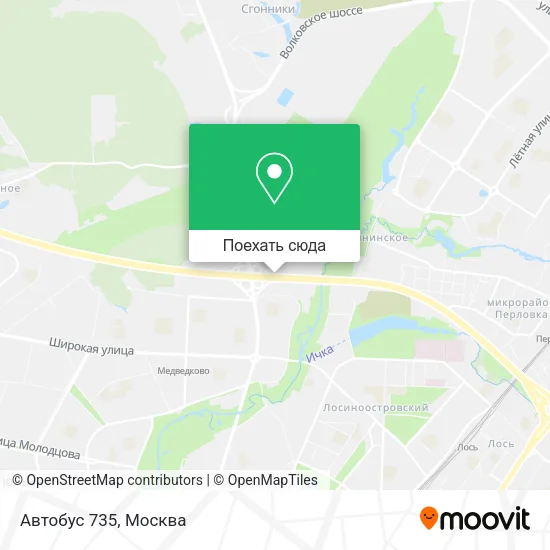 Карта Автобус 735