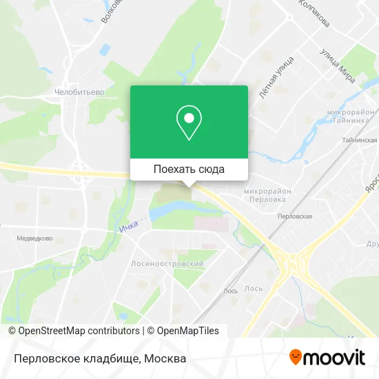 Карта Перловское кладбище