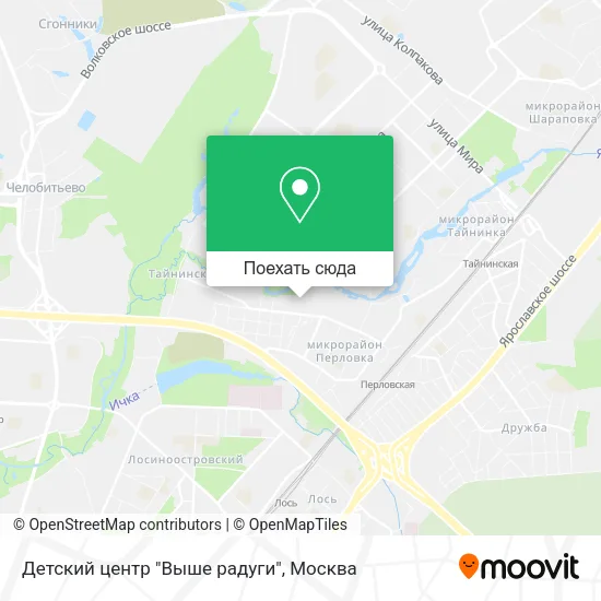 Карта Детский центр "Выше радуги"