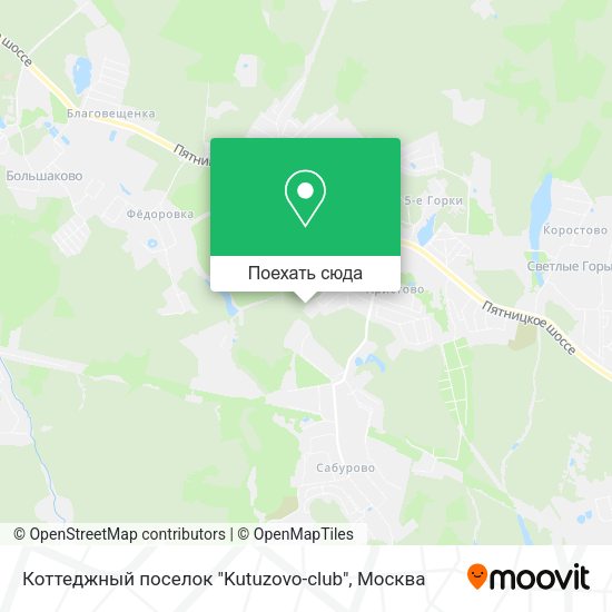 Карта Коттеджный поселок "Kutuzovo-club"