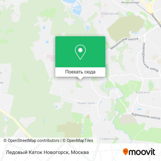 Карта Ледовый Каток Новогорск