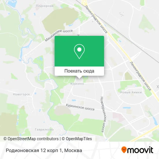 Карта Родионовская 12 корп 1