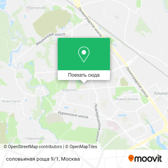 Карта соловьиная роща 9/1