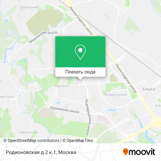 Карта Родионовская д.2 к.1