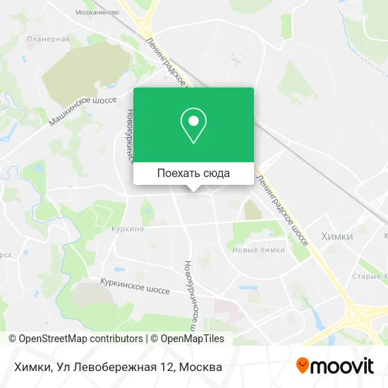 Карта Химки, Ул  Левобережная 12
