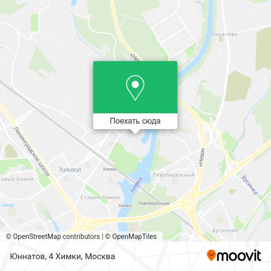 Карта Юннатов, 4 Химки
