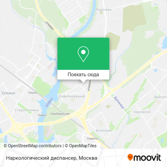 Карта Наркологический диспансер