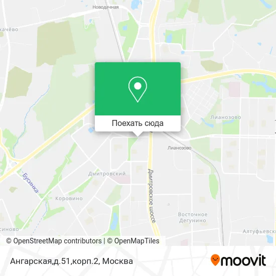 Карта Ангарская,д.51,корп.2