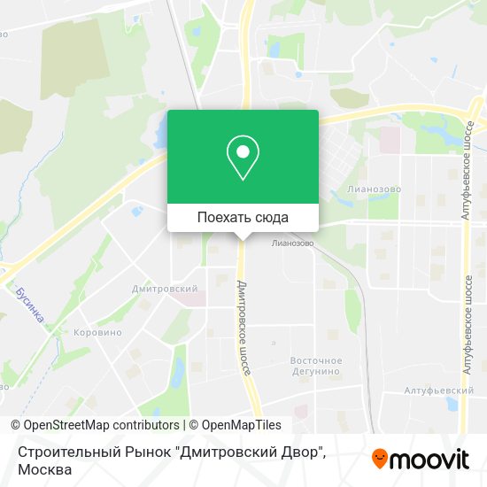 Карта Строительный Рынок "Дмитровский Двор"