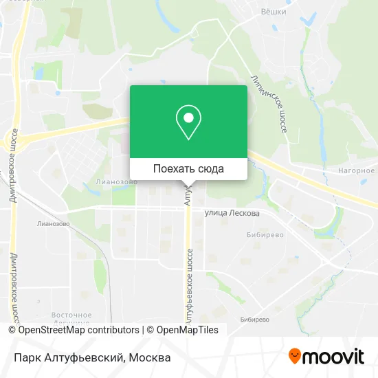 Карта Парк Алтуфьевский