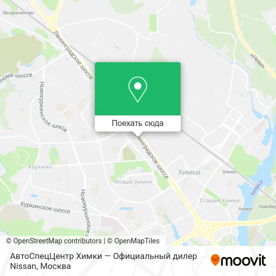 Карта АвтоСпецЦентр Химки — Официальный дилер Nissan