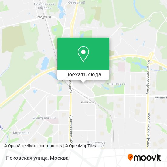 Карта Псковская улица