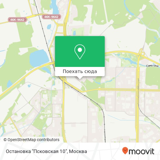 Карта Остановка "Псковская 10"