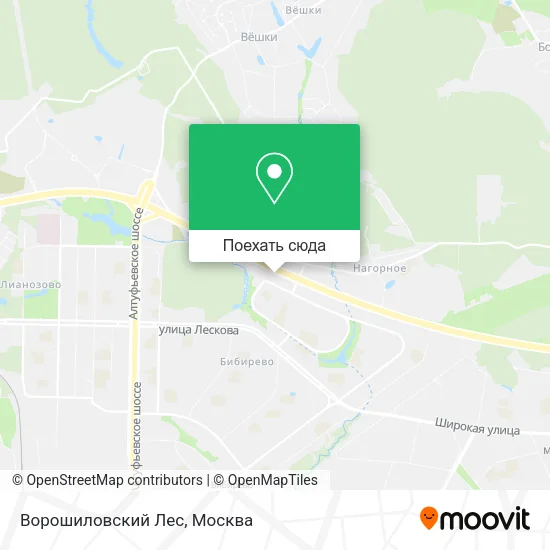 Карта Ворошиловский Лес