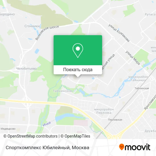 Карта Спорткомплекс Юбилейный