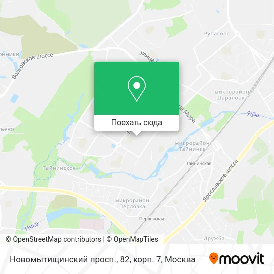 Карта Новомытищинский просп., 82, корп. 7