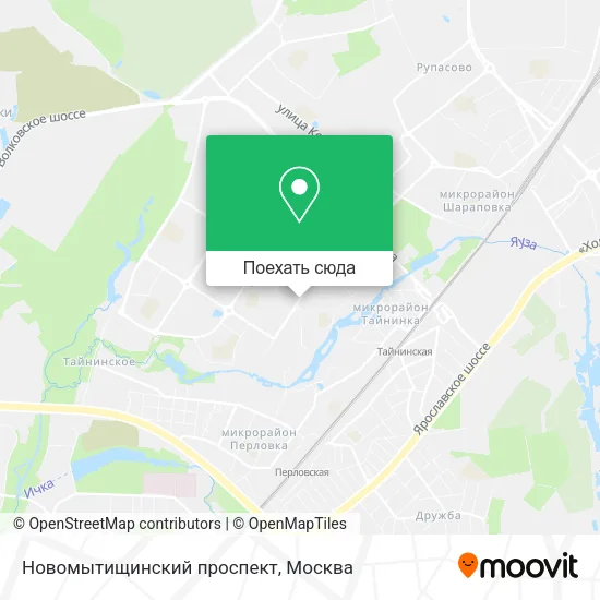 Карта Новомытищинский проспект