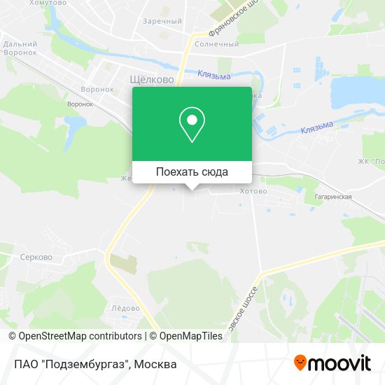 Карта ПАО "Подзембургаз"