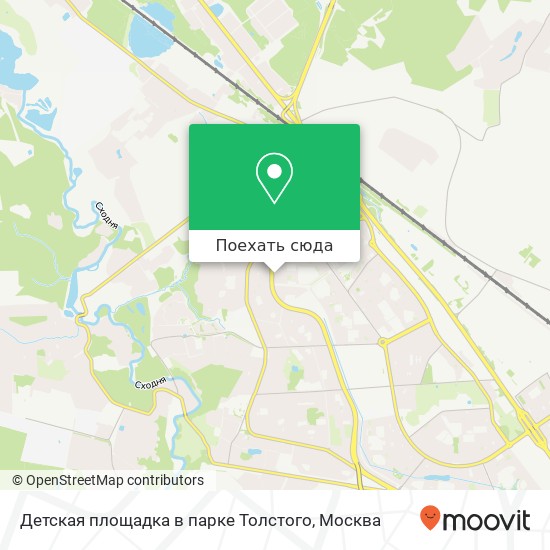 Карта Детская площадка в парке Толстого