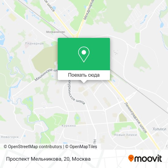 Карта Проспект Мельникова, 20