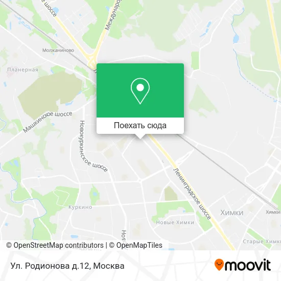 Карта Ул. Родионова д.12