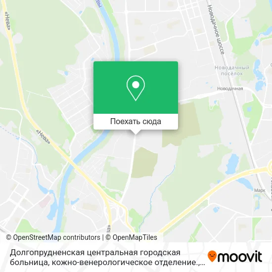 Карта Долгопрудненская центральная городская больница, кожно-венерологическое отделение.