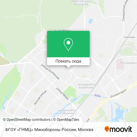 Карта ФГОУ «ГНМЦ» Минобороны России
