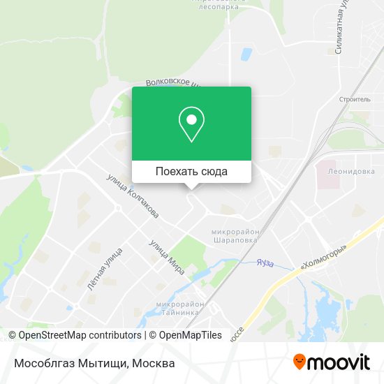 Карта Мособлгаз Мытищи