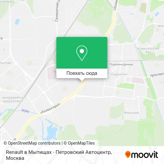 Карта Renault в Мытищах - Петровский Автоцентр