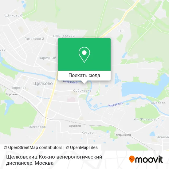 Карта Щелковскиц Кожно-венерологический диспансер