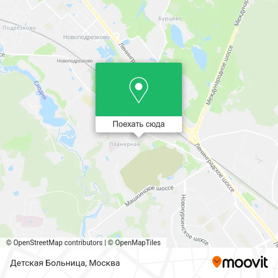 Карта Детская Больница