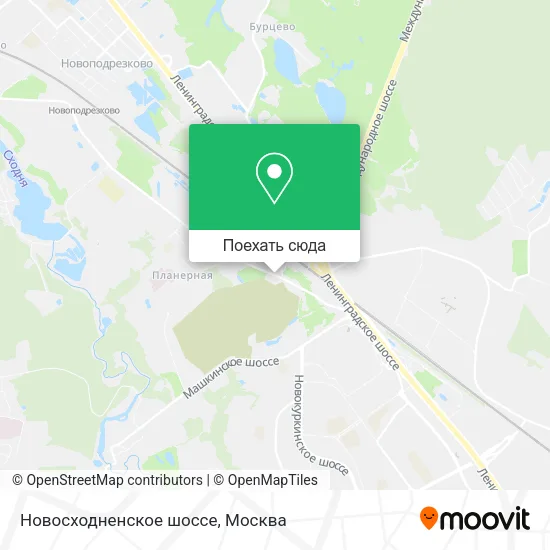 Карта Новосходненское шоссе
