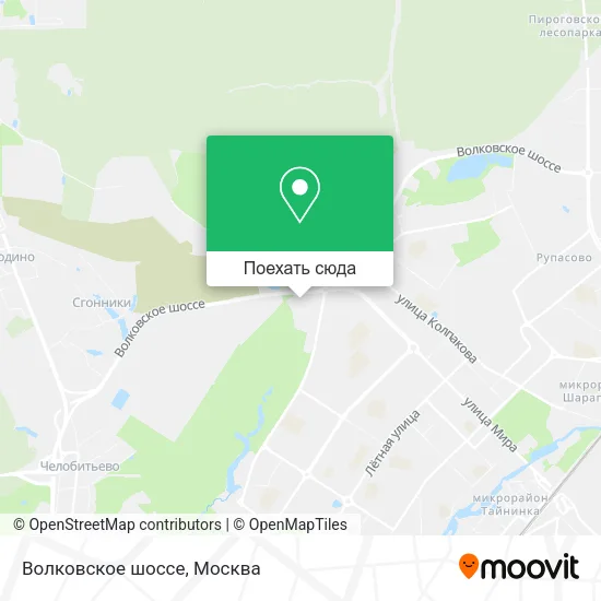 Карта Волковское шоссе