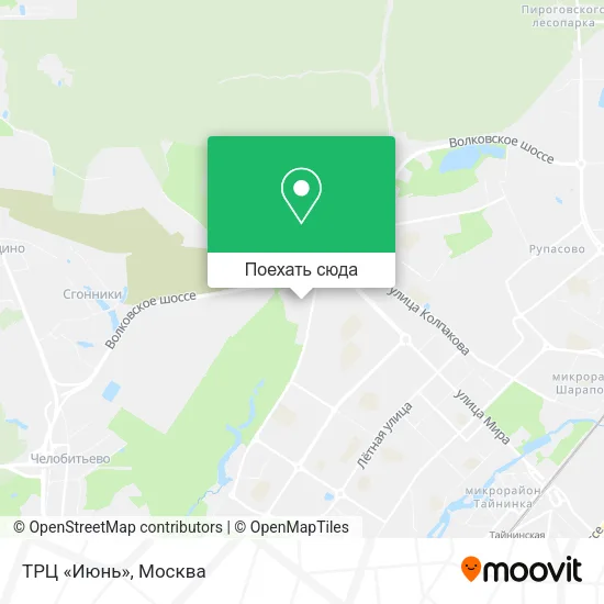 Карта ТРЦ «Июнь»
