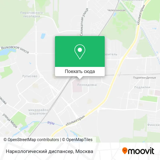 Карта Наркологический диспансер