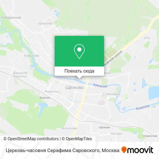 Карта Церковь-часовня Серафима Саровского