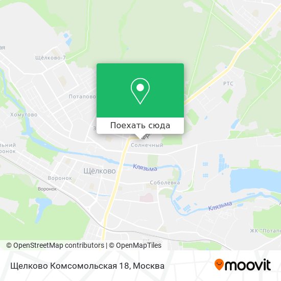 Карта Щелково Комсомольская 18