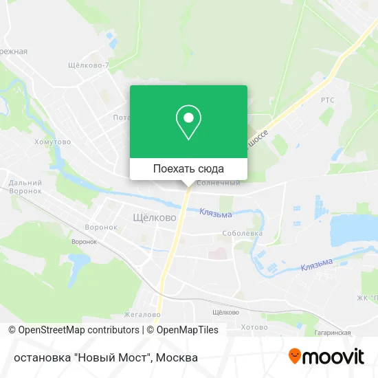Карта остановка "Новый Мост"