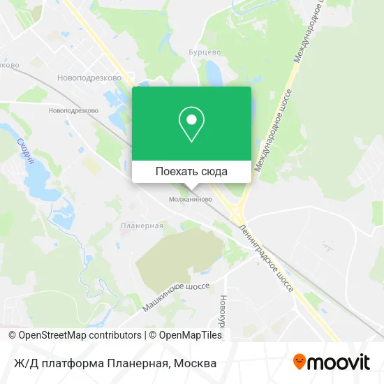 Карта Ж/Д платформа Планерная