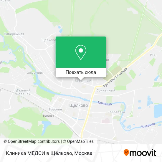 Карта Клиника МЕДСИ в Щёлково