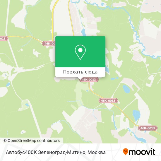 Карта Автобус400К Зеленоград-Митино