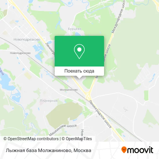 Карта Лыжная база Молжаниново