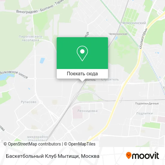 Карта Баскетбольный Клуб Мытищи