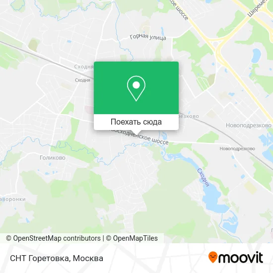 Карта СНТ Горетовка