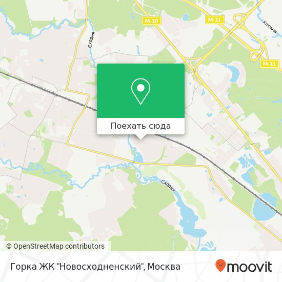 Карта Горка ЖК "Новосходненский"