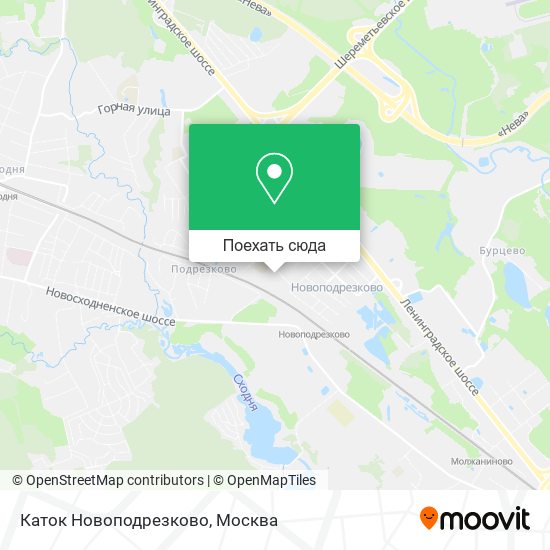 Карта Каток Новоподрезково