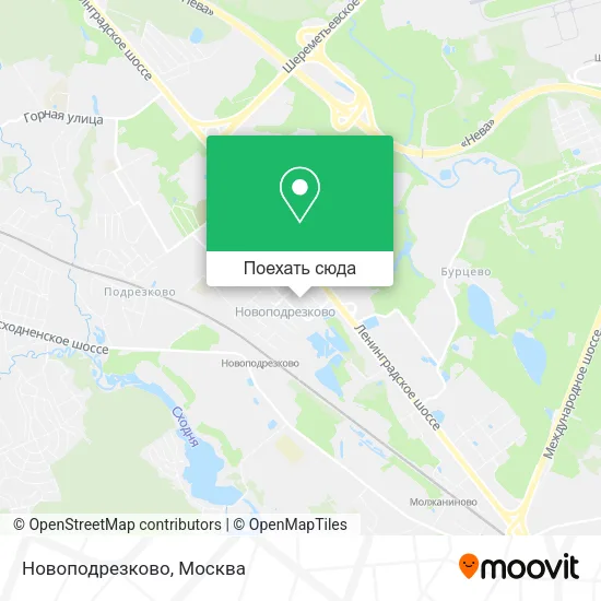 Карта Новоподрезково
